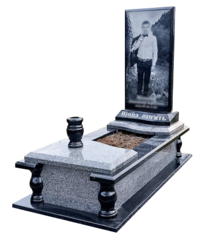 Одинарний памʼятник з граніту — модель №69